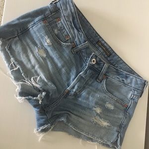 AF Festival 100% Cotton Raw Edge Denim Shorts